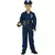 Deluxe police costume for boys, Size: 7-9 years (120-130 cm)