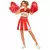 Rødt USA cheerleader-kostyme til kvinner, Størrelse: Large