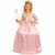 Luksuriøst rosa prinsessekostyme til jenter, Størrelse: 4–6 år (110–120 cm)