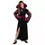 Classic black and red vampire costume for girls, Size: 7-9 years(130-145 cm)