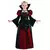 Girls' puffed sleeve vampire costume, Size: 4-6 years (110-120 cm)