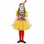 Colorful clown costume for girls, Size: 4-5 years(116 cm)