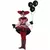 Deluxe ugly clown costume for girls, Size: 10-12 years (148 cm)