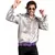 Men's silver disco shirt, Size: Medium (50/52)