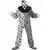 Killer clown costume with adult mask, Size: Medium