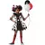 Deluxe scary clown costume for girls, Size: 10-12 years (148 cm)
