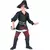 Black and red pirate costume for boys, Size: 4-6 years (110-120 cm)