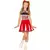 USA cheerleader-kostyme til jenter, Størrelse: 9 år (125–135 cm)
