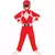 Klassisk rødt Power Ranger-kostyme til barn, Størrelse: 5–6 år (110 – 116 cm)