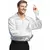 Men's white disco shirt, Size: Medium (50/52)