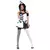 Sexy black and white harlequin costume for women, Size: Medium/Large