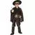 Black masked vigilante costume for boys, Size: 10-12 years (130-140 cm)