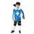 Blue musketeer costume for boys, Size: 10-12 years (130-140 cm)