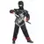 Sølv drage ninja-kostyme til gutter, Størrelse: 10–12 år (130–140 cm)