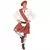 Red and white Scottish costume for men, Size: Large