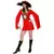 Red musketeer costume for women, Size: M