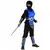 Blue and gray ninja costume for boys, Size: 10-12 years (130-140 cm)