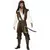 Brown pirate costume for men, Size: Large