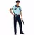 Men's blue police officer costume pants, Size: XXL