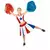 Stjerne cheerleader-kostyme for jenter, Størrelse: 11–13 år (158 cm)