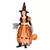 Oransje heksekostyme til jenter Halloween, Størrelse: 4–6 år (110–120 cm)