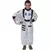 Hvitt astronautkostyme for barn, Størrelse: 8–10 år (128 cm)