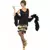 Black and gold Charleston costume for women, Size: Medium