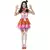 Women's colorful polka dot clown costume, Size: Medium