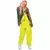 Fluorescerende gul jumpsuit-kostyme for voksne, Størrelse: Medium