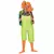 Fluorescerende grønn jumpsuit-kostyme for voksne, Størrelse: X-Large