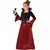 Red and black vampire costume for girls Halloween, Size: 7-9 years (130-145 cm)