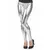 Sølvfargede leggings til dame, Størrelse: Small/Medium