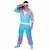 Men's turquoise 80s jogging suit, Size: Medium