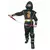 Black and gold ninja costume for boys, Size: 7-9 years (120-130 cm)