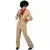 Beige Frynsete Discokostyme for Menn, Størrelse: Medium