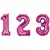 Foil balloon number fuchsia 86 cm, Size: 4