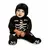 Svart skjelett-jumpsuit til baby, Størrelse: 1–2 år (80–92 cm)
