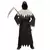 Svart og hvitt Grim Reaper-kostyme for voksne, Størrelse: Large