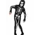 Children's black skeleton jumpsuit costume, Size: 7-9 years(130/143 cm)