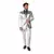 Mr. Shiny Silver-kostyme for menn fra Opposuits, Størrelse: Medium (EU 48-50)