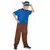 Blue police dog costume for children, Size: 4-6 years(110-120 cm)