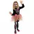 Miss Day of the Dead costume with mask and tights for girls, Size: 3-4 years (90 to 104 cm)