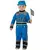 Baby blue racing car driver costume, Size: 3-4 years (97/117 cm)