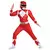 Power Rangers rødt muskelkostyme til barn, Størrelse: 7–8 år(124–136 cm)