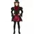 Glamorøst rødt steampunk-kostyme for jenter, Størrelse: 9 år (125–135 cm)