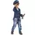 Children's police officer costume with accessories, Size: 4-6 years (110-120 cm)