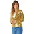 Suitmeister women's gold sequin blazer jacket, Size: Large (EU 42-44)