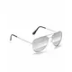 Adult silver rimmed aviator black sunglasses