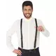 Adult black leatherette suspenders