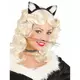 Adult black cat mustache